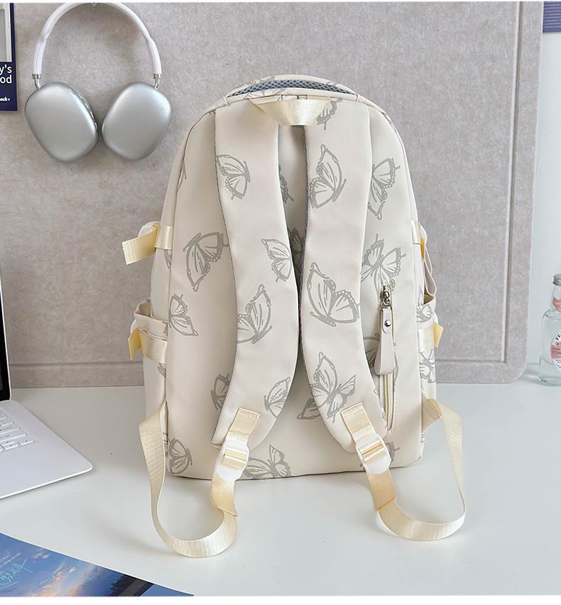 Reflective Butterfly Backpack for Middle & High School Girls – Versatile Shoulder Bag for Students