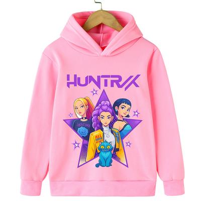 KPop Lovec démonů Kreslené dívky Chlapecká mikina s kapucí Dětská móda Korejská vlna Ležérní topy Dívčí oblečení