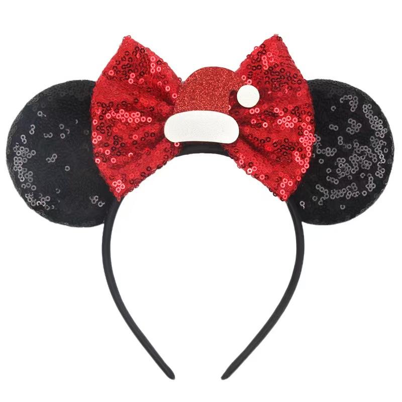 Newest Mouse Ears Headband Kid Adult Festival Party Sequins HairBow Hairband Women Girl Hair Accessories Gift