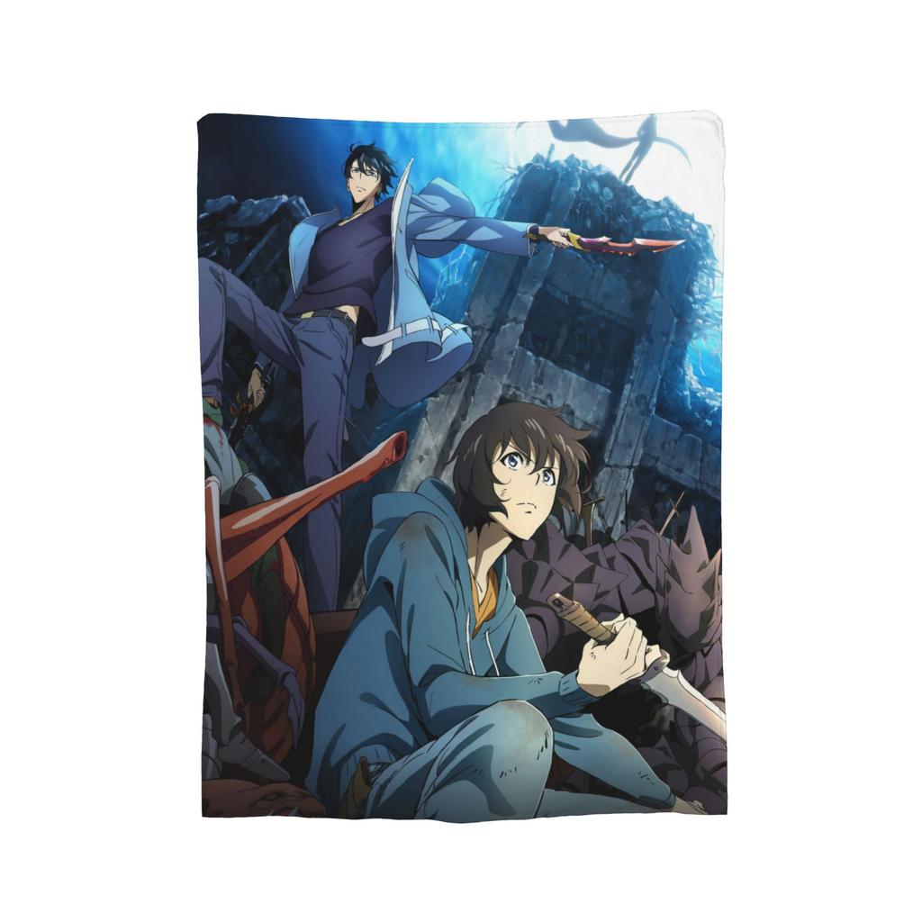 Anime Solo Leveling Blanket Fleece All Season  Multi-function Lightweight Throw Blankets for Bedding Travel Bedspreads