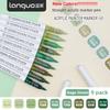Languo 207/9 Direct Liquid Acrylic Paint Pens Brush Color Marker Pen for Rock Painting Stone Ceramic DIY Art Supplies Stationery