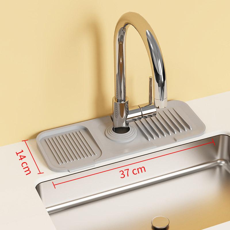 Kitchen Sink Holder Splash Guard Silicone Faucet Mat Bathroom Storage Organizer Faucet Drain Pad Sink Rack Kitchen Organizer