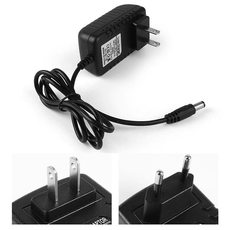 12.6V 2A Lithium Battery Charger Portable Charger DC 5.5*2.1-2.5MM Cable 1m 110-220V Lithium Li-ion Battery Wall Charger