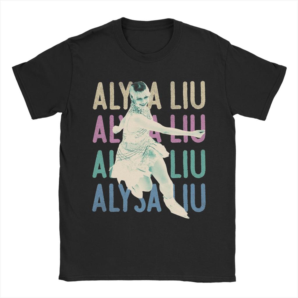 Cool Alysa Liu Figure Skating TShirt Unisex Round Neck 100 Cotton T Shirt Short Sleeve Tee Shirt Graphic Printed Clothing