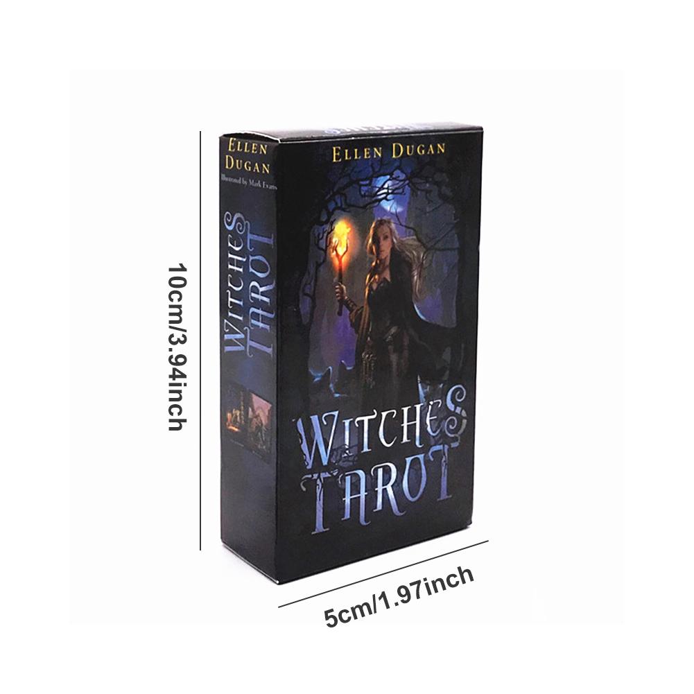 Witches Tarot Deck Oracles Cards Mysterious Divination English Tarot Cards for Women Girls Cards Game Board Game PDF Guidebook