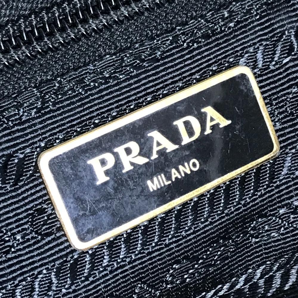 PRADA Flower pattern triangle logo Handbag Shoulder bag, 2-way bag Tote Bag