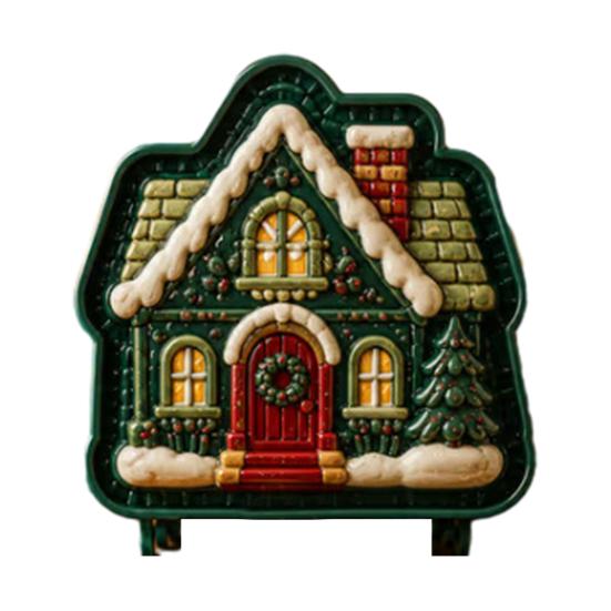 Decorative Pastry Stampers Christmas Mini Pie Mold for Hand Pies, Holiday Gingerbread Man House Santa Claus Nonstick Press Baking Tools Dough Cookies,