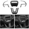 Fit for Dodge Challenger Charger 2015-2021 ABS Interior Steering Wheel Trim Cover Button Frame Sticker Decoration(Carbon)