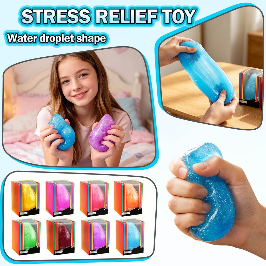 Sensory Squeeze Toy Soft Gel Stress Relief Squishy Toy for Hands and Fingers Durable and Reusable Sensory Play Tool for Relaxation and Focus