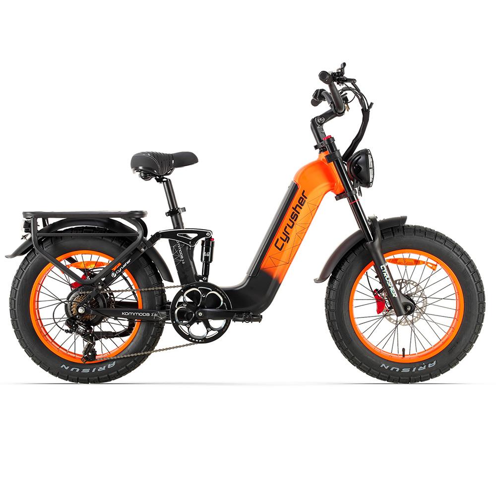 Cyrusher Kommoda 3.0 Adult Outdoor E-Bike 48V20AH Battery 250W Motor City Electric Mountain Bike 20 Inch Off-Road Tires Electric Bicycle