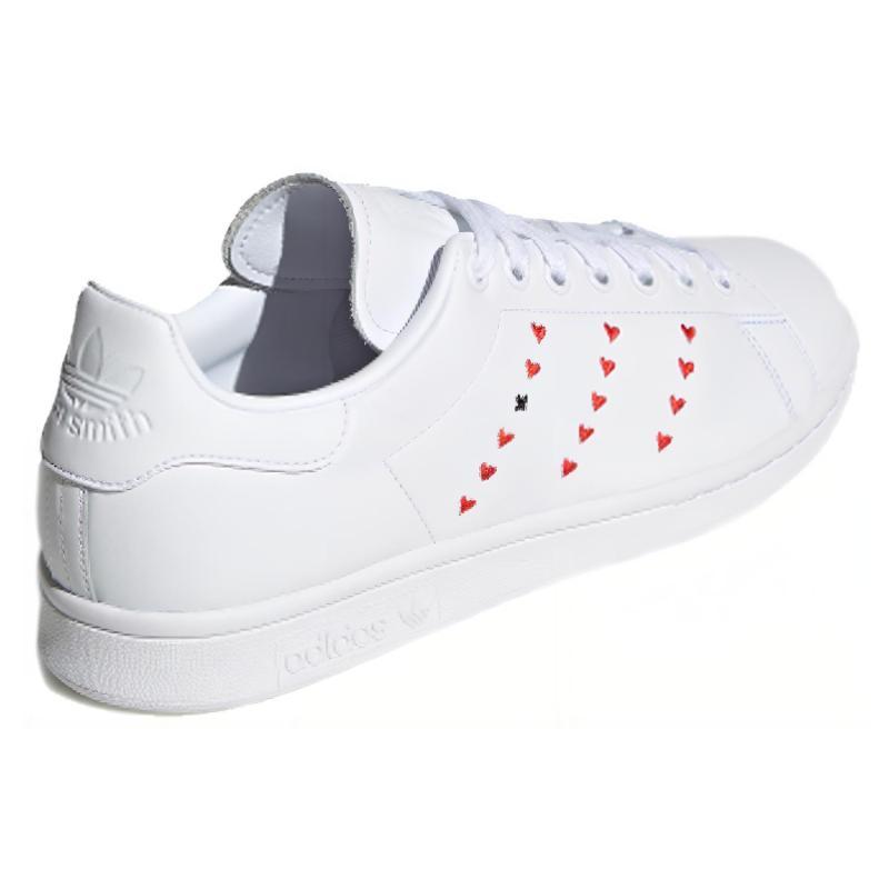 adidas Stan Smith Herzstreifen Rot Sneakers EG5811
