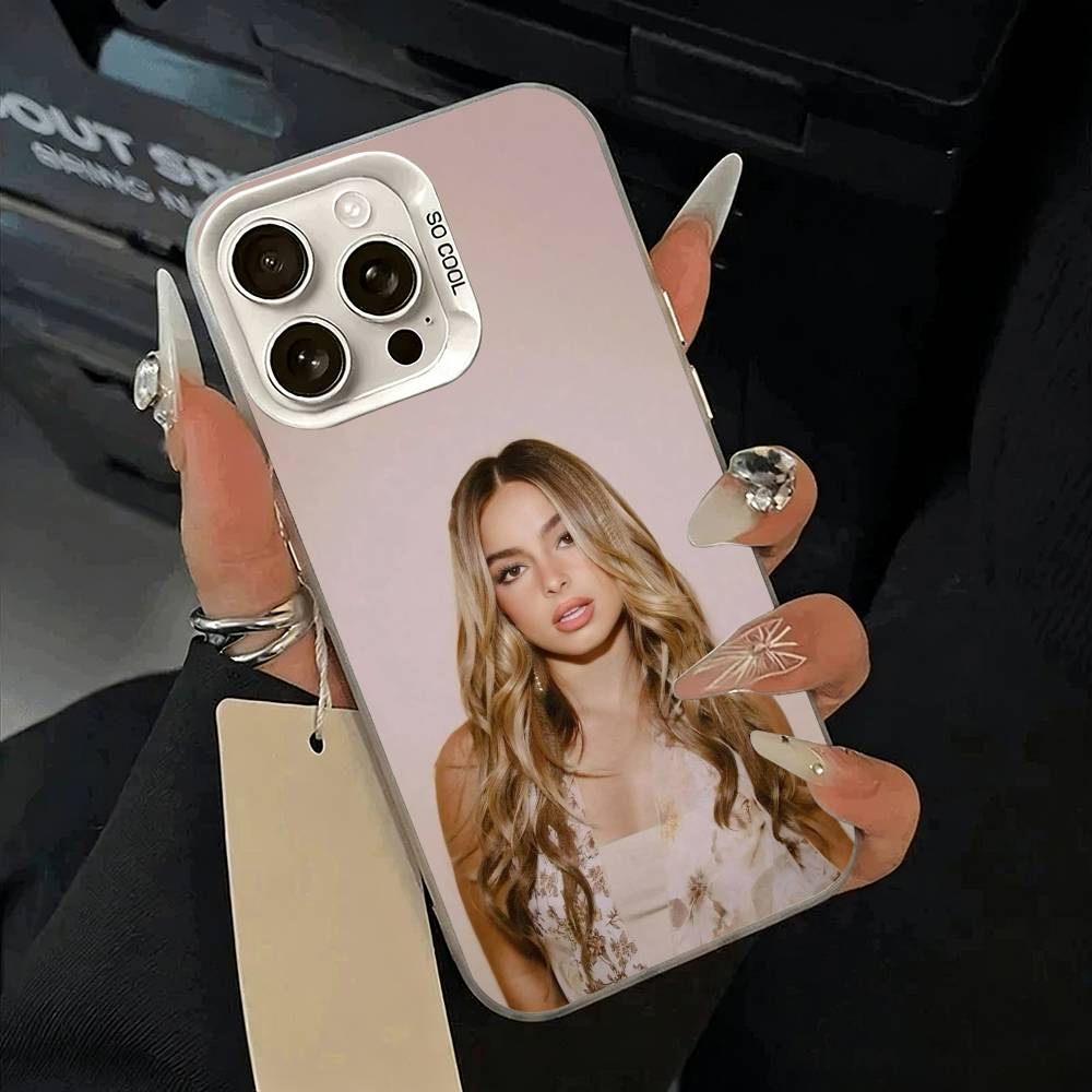 Addison- Rae Phone Case For iPhone 11 12 13 14 15 16Pro Max Plus white Sliver  Phone Cover