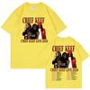 Rapper Chief Keef Tour 2026 Double Sided Graphic T ShirtsUnisex Hip Hop Vintage T-shirts Summer Casual Fashion Loose T-shirt