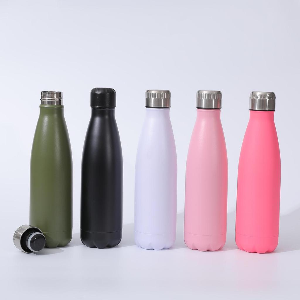 Borraccia Sportiva in Acciaio Inossidabile a Forma di Bottiglia di Coca-Cola Portatile Tazza da Acqua per Ciclismo Tazza di Coca-Cola Semplice Bottiglia Fredda