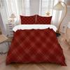 3Pcs Red Background Printed Bedding Set, Breathable And Soft, Machine Washable, Christmas Gift, Suitable for Bedroom Decoration, 15183