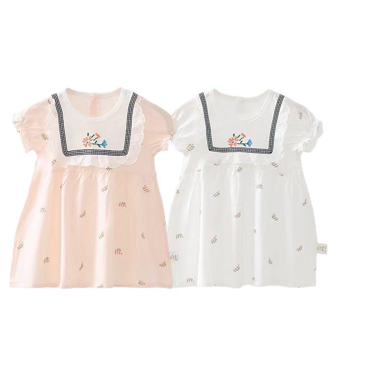 Bestseller Mädchen Sommerkleid mit kurzen Ärmeln aus Baumwolle - Stilvolles Prinzessinnen-Outfit für Kleinkinder
