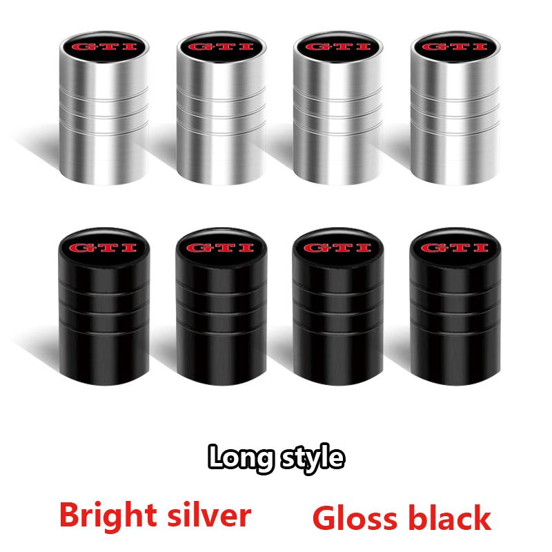 hijk1 4Pcs Meta Alloy Car Tire Valve Stem Air Caps Cover For VW Volkswagen Golf Polo Passat Tiguan Touran Jetta GTI Car Accessories