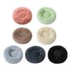 Donut Pet Bed Fluffy Round Cat Bed with Anti-Slip Bottom Cozy Shaggy Plush Dog