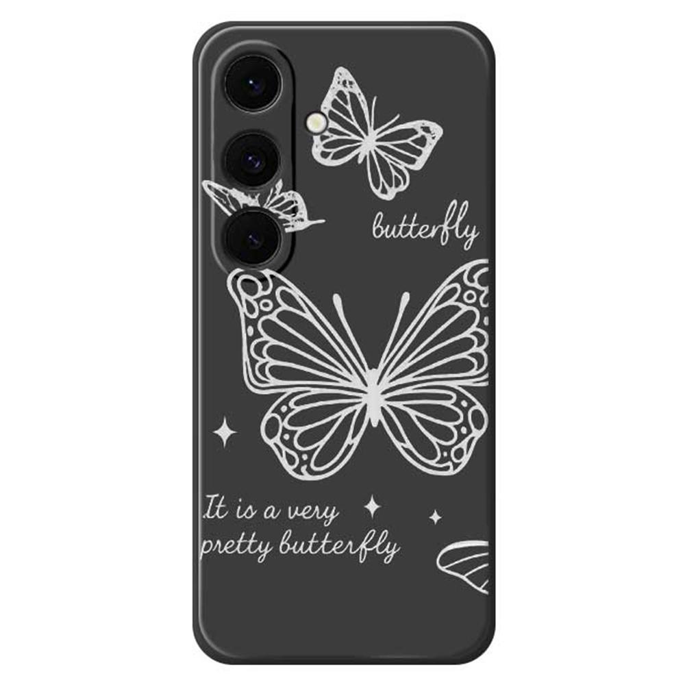 For Samsung Galaxy S25 FE Case Hollow Butterfly Pattern Printing Straight Edge TPU Phone Back Cover