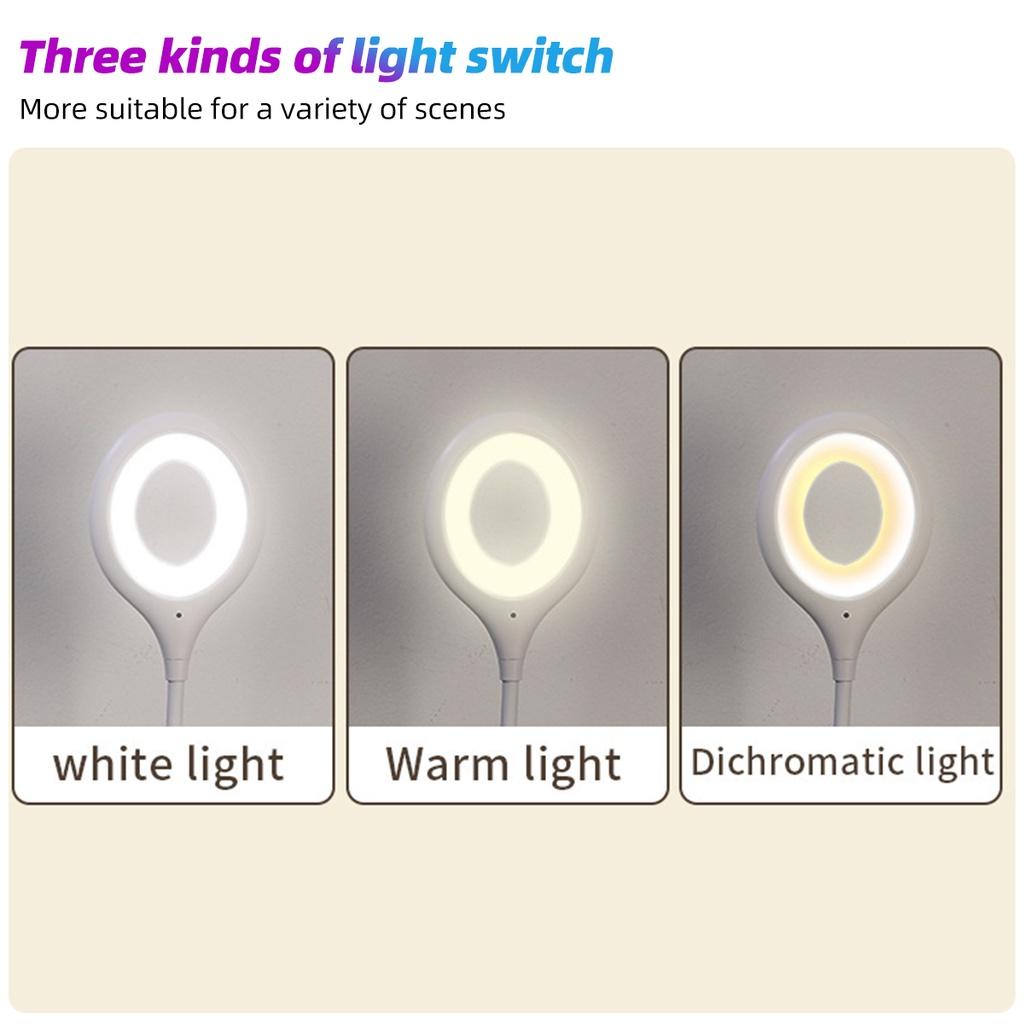 FONKEN Voice Control USB LED Light Portable Lamp Led Desk Lamp Eye Protection Study Reading Night Light