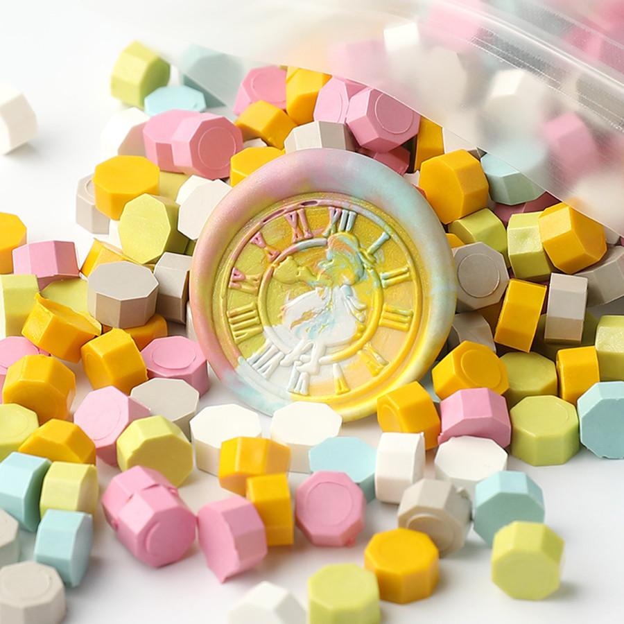 200pcs/bag Octagon Mixed Color Sealing Wax Beads For Seal Stamp, Great for Card Envelope,Wedding Invitation,Gift Wrapping