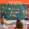To Back School Season Theme Colorful Crayon Pattern Decorative Stickers Card