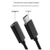 USB 3.1 Type-C Male to Female Extension Cable for 4K Screen Casting and Hard Drive Connection.