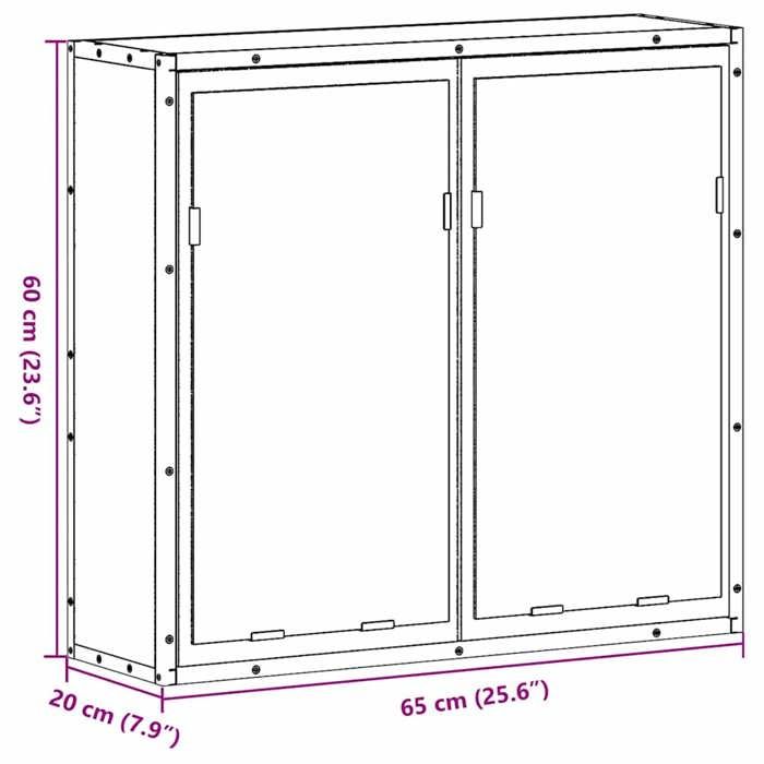 VidaXL Bathroom Mirror Cabinet Sonoma Grey Engineered Wood, Mirror Cabinet, Makeup Cabinet with Mirror, 849257
