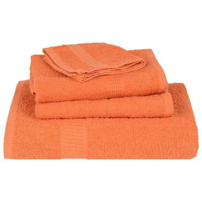 VidaXL Serviettes de toilette 4 pièces FROGN Orange 30 x 30 cm 100 % coton 136897