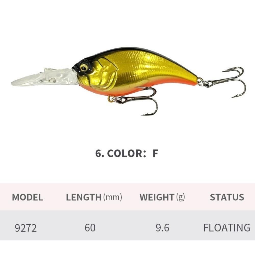 60mm Crankbait Fishing Lure Saltwater Swimbait Fishing Tackle  for Freshwater Saltwater Fishing