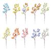 2PCS Easter Eggs Flower Skewers Handmade Decors Easter Eggs Artificial Flower Bouquet for Home or Office Decorations