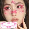 1-10Pcs Valentine's Day Face Tattoo Sticker Love Bow Pattern Safe Comfortable Easy Remove Water Transfer Paper Temporary Tattoos