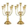Romadedi Glass for Candlestick - 2 Pcs Clear Small Tapered Candle Holder Dec