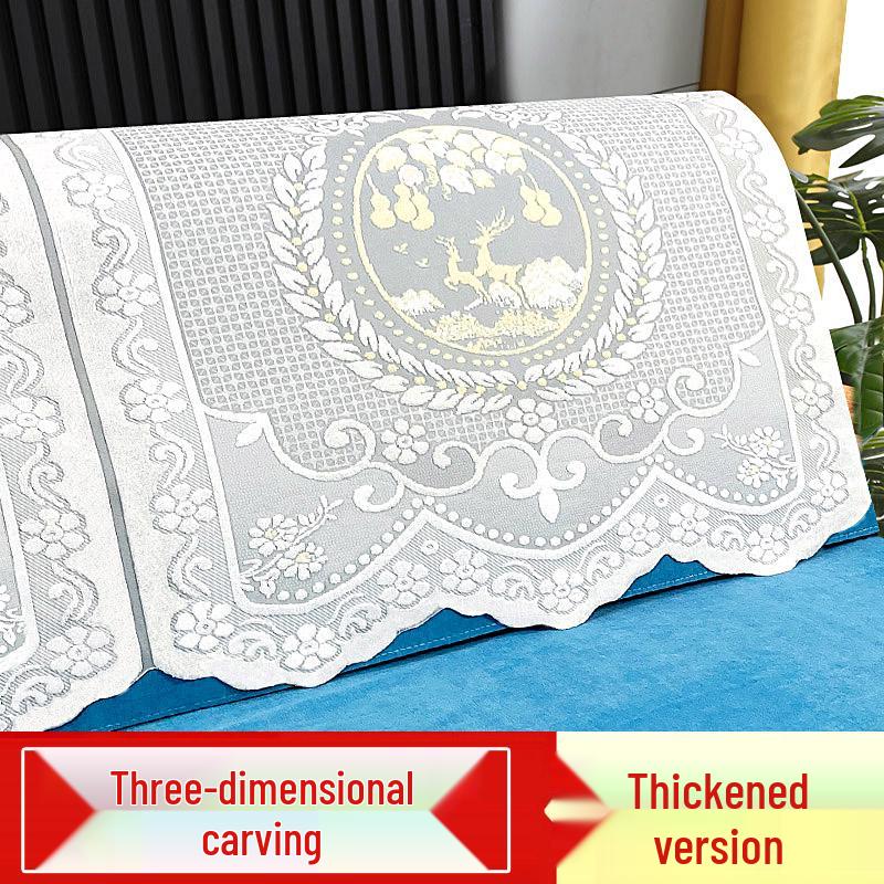 

Всесезонный универсальный комплект чехлов для дивана: Плотное кружево для подушки, спинки, подлокотника и треугольного шарфа Scarf 90*90cm, Single Piece