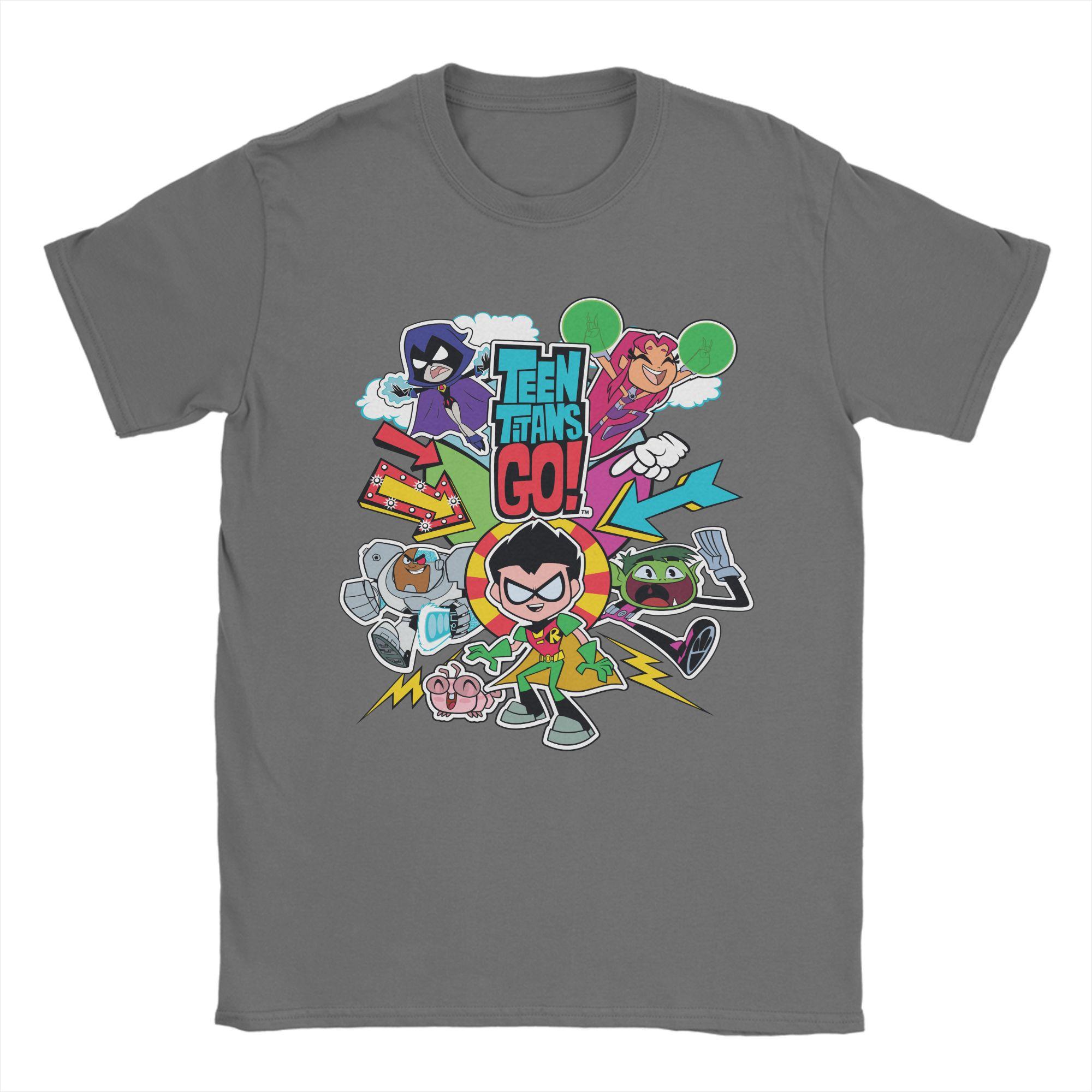 

Casual Teen Titans Go Team Arrow Graphic T Shirt Men Cotton Short Sleeve O-neck Summer Tops 2XL