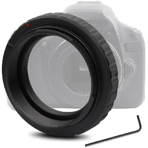 Astromania T2 T Ring Adapter with 42mm Diameter Thread Compatible with Canon EOS DSLR/SLR Camera, Metal T-Mount Telescope Camera Adapter for