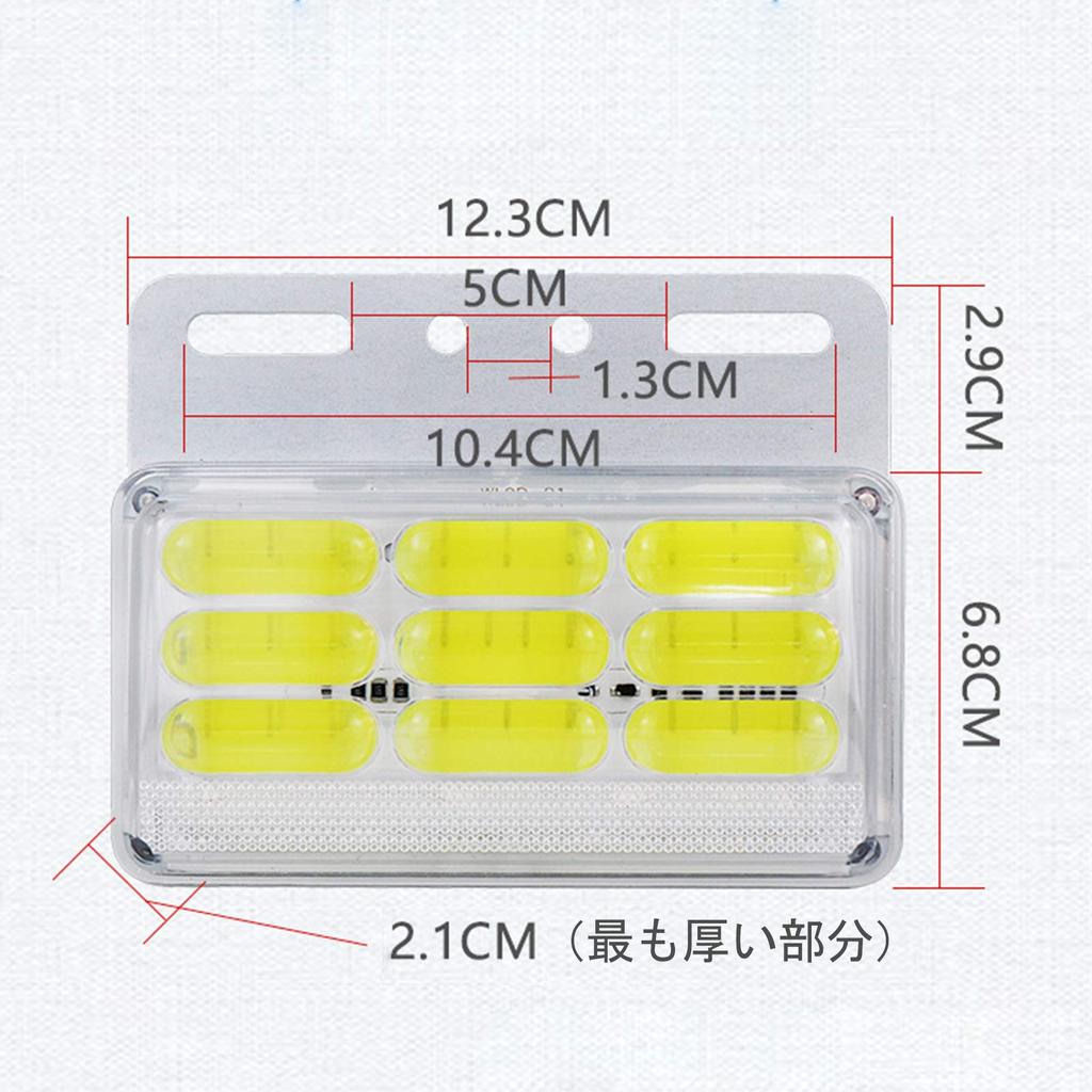 AUTOYUZU Side Marker Lamp, Shoulder Light, Car Width Light, Downlight, Turn Signal Function, COB