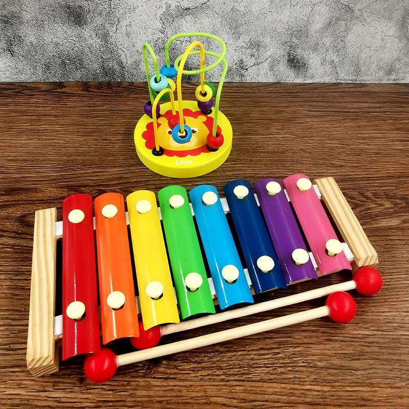 Intellectual Baby and Child Toys1-2-3One-Year-Old Boy and Girl One-Year-Old Baby Eight Tone Percussion Piano Music Enlightening Early