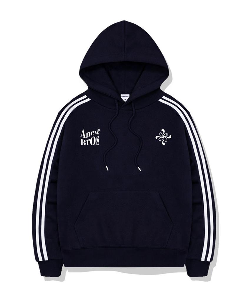 ANEWBROS Bro Emblem Track Oversized Hoodie 4 Colors [Anbi_8004]