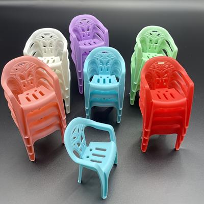 Mini Plastic Chair - Color DIY Furniture, Suitable for Home Decorations, Durable Plastic,Perfect for Micro Scene Decorations, Mini Furniture