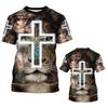 Summer Hip Hop Series Digital 3D Printed Men's Street Short Sleeved Sports T-shirt Top