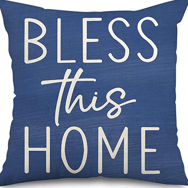 Plant and Flower Hydrangea Printed Linen Pillowcase Home Sofa Living Room Bedroom Pillowcase