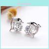 Brincos de Tarraxa Exquisitos para Senhoras com Rinoceronte Love Strass e Design Atemporal