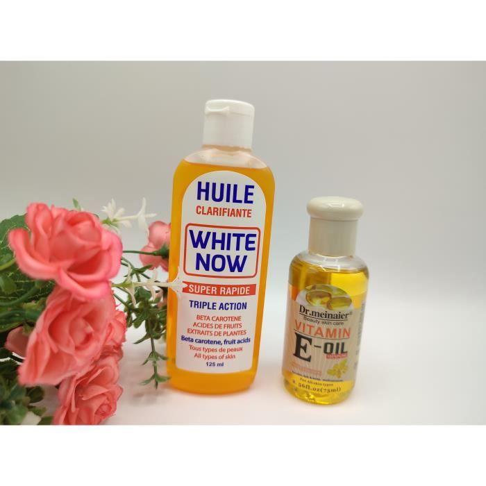 Huile Clarifiante - White Now - 125ml - Triple action - Acides de fruits - Vitamine C ou E