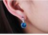 Big Sale 925 Silver Loop Hoop Earrings Candy Color Cubic Zircon Charms Women Jewelry Wedding Accessory Brincos