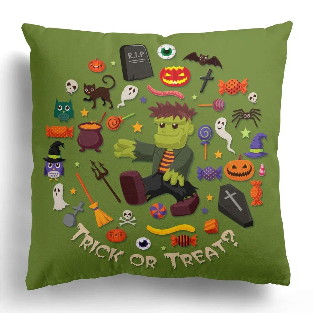 

Наволочка для украшения вечеринки в честь Хэллоуина, подходит для украшения дивана в гостиной, спальни, чехол для детской подушки в подарок 30x30cm