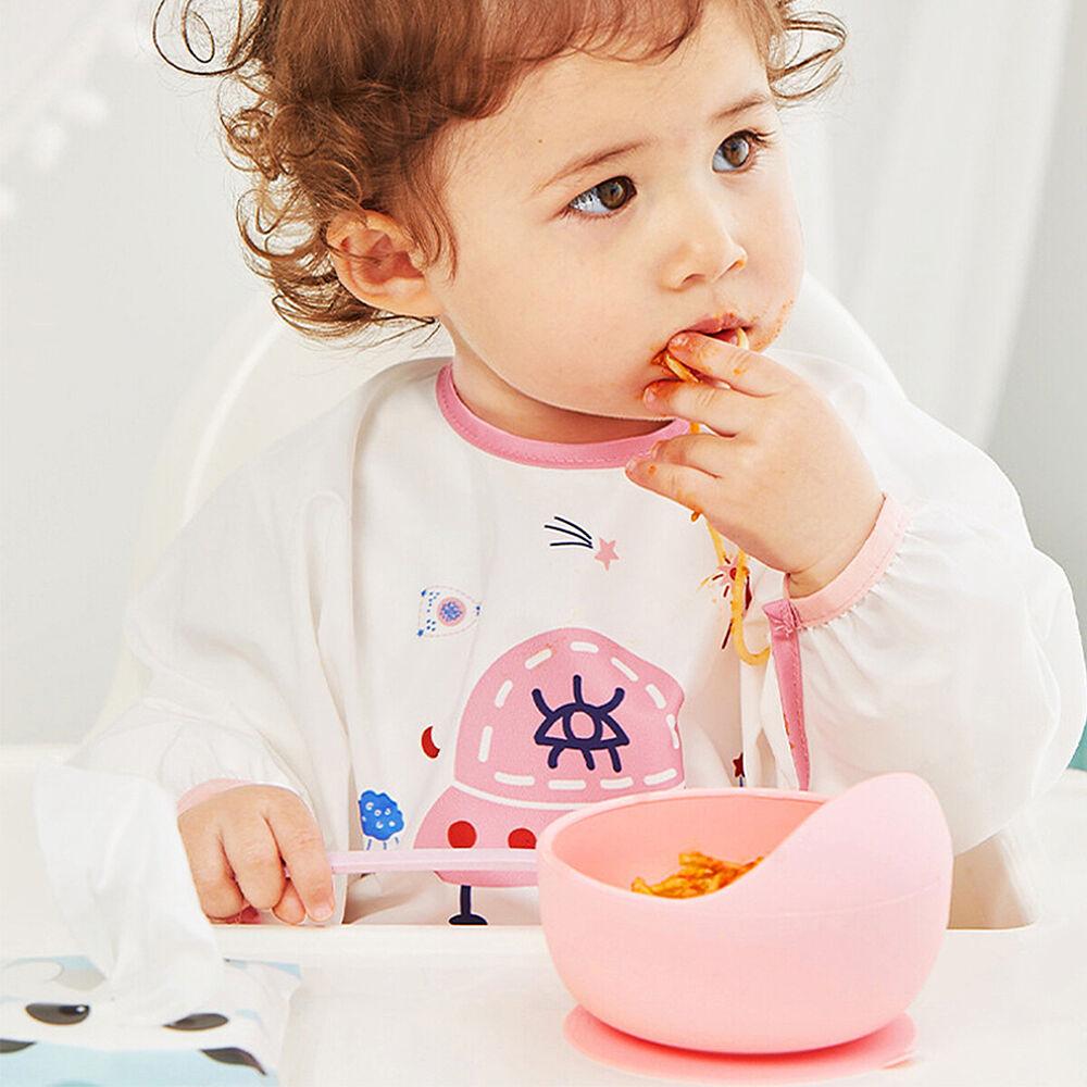 Bamboo Spoon Kitchenware Food Grade Silicone Children Dishes Silicone Dinnerware Toddler Bowl