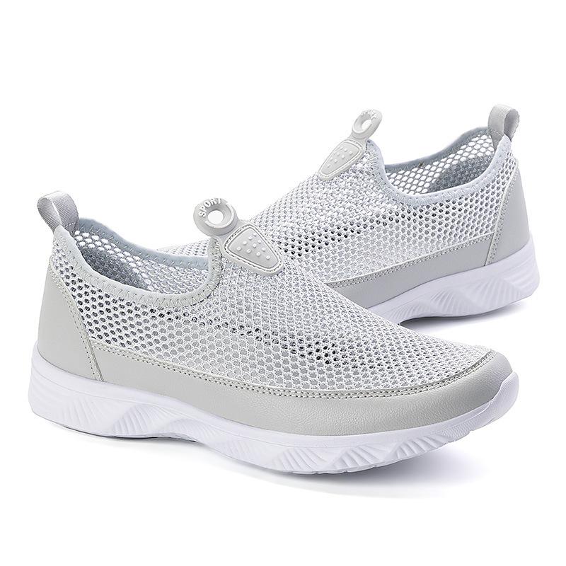 Women's Shoes Mesh Shoes Sports Shoes Summer Mesh Shoes Summer One-pedal Lazy Hollow Breathable Leisure Single