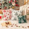 Christmas Tree Christmas Chenille Pillowcase INS Style Cushion Cover Throw Pillowcover  Sofa/Bed
