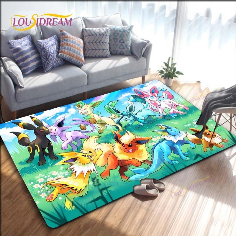 Anime Pokemon Pattern Carpets Living Room Anti-Skid Pikachu Area Rug Kids Bedroom Mats Yoga Mat Large Carpet Decor